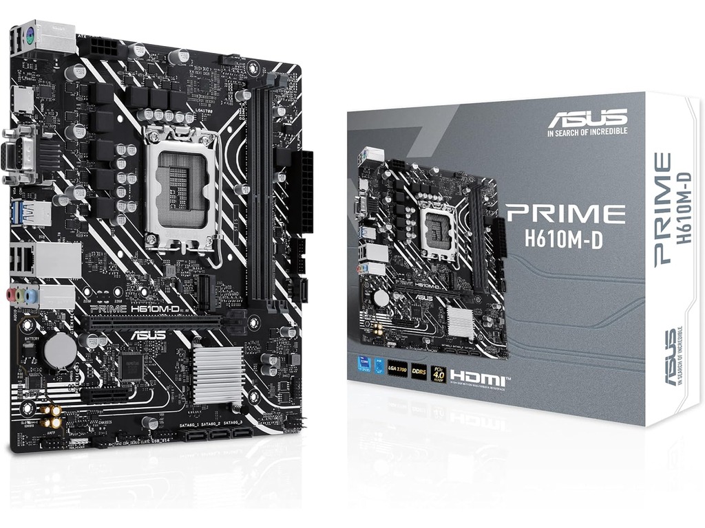 ASUS MB PRIME H610M-DLGA1700, 2x DDR5, 1x M.2,6xUSB1x VGA, 1x HDMI, mATX