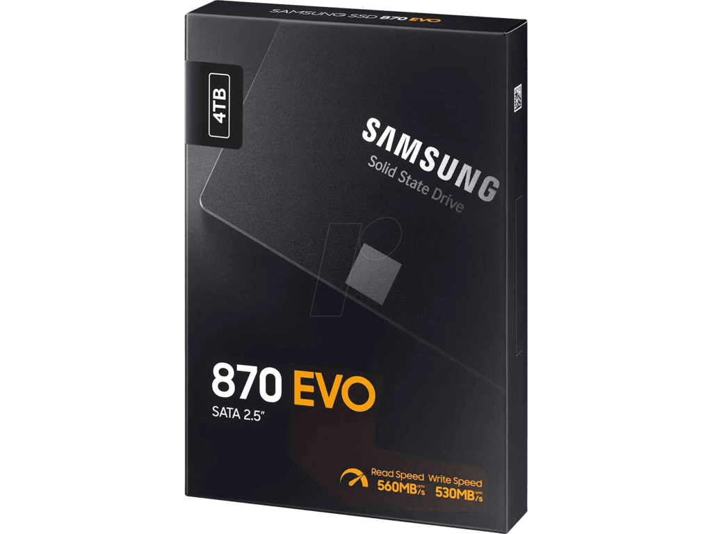 Samsung SSD 4TB 870 EVO2.5'' SATA3;V-NAND MLC560MB/s read,530MB/s write