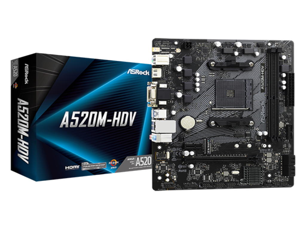 ASROCK MB A520-HDV, AM42xDDR4, 4xSATA, M.2, RAIDVGA, HDMI, Micro ATX