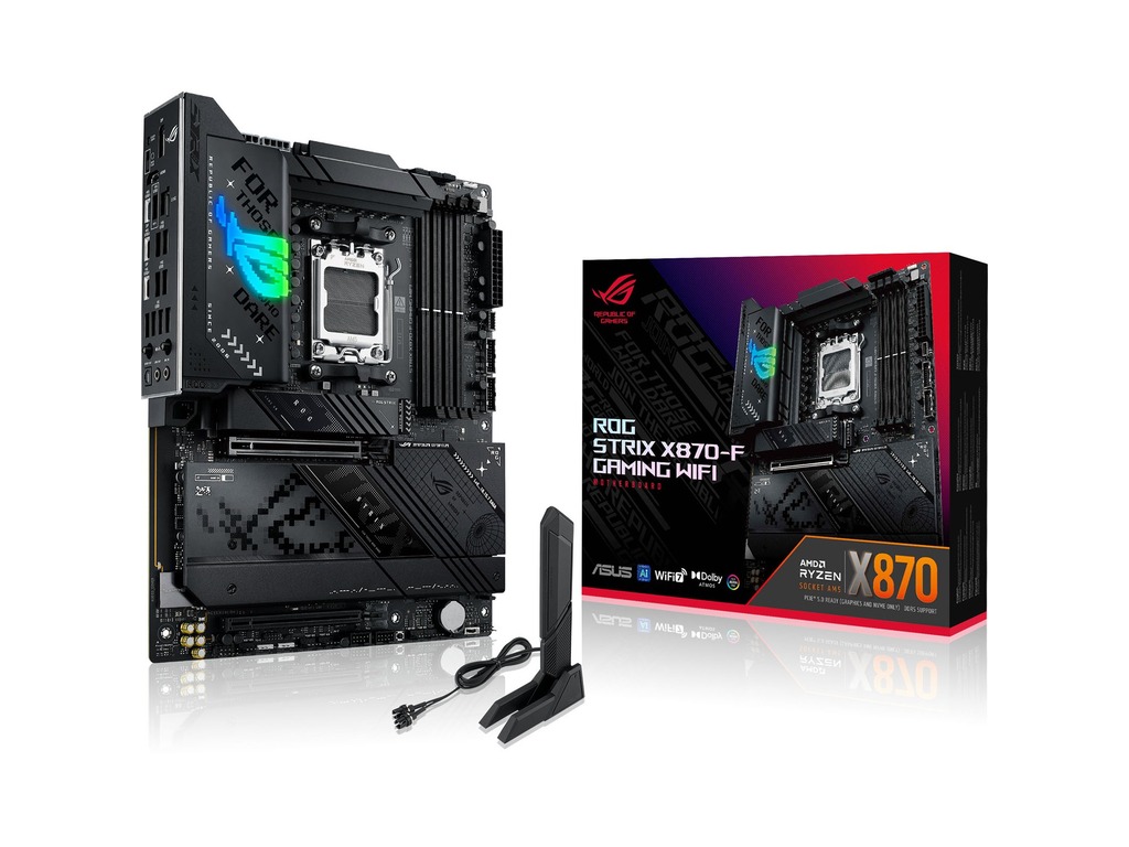 ASUS ROG STRIX X870-F GAMINGWIFI, X870, AM5; 4xDDR54x M.2; 2x SATA,HDMI,12x USB, RAID,ATX