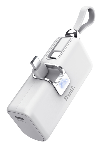Trust PACTO 5000mAh powerbank, džepna verzija, bijeli