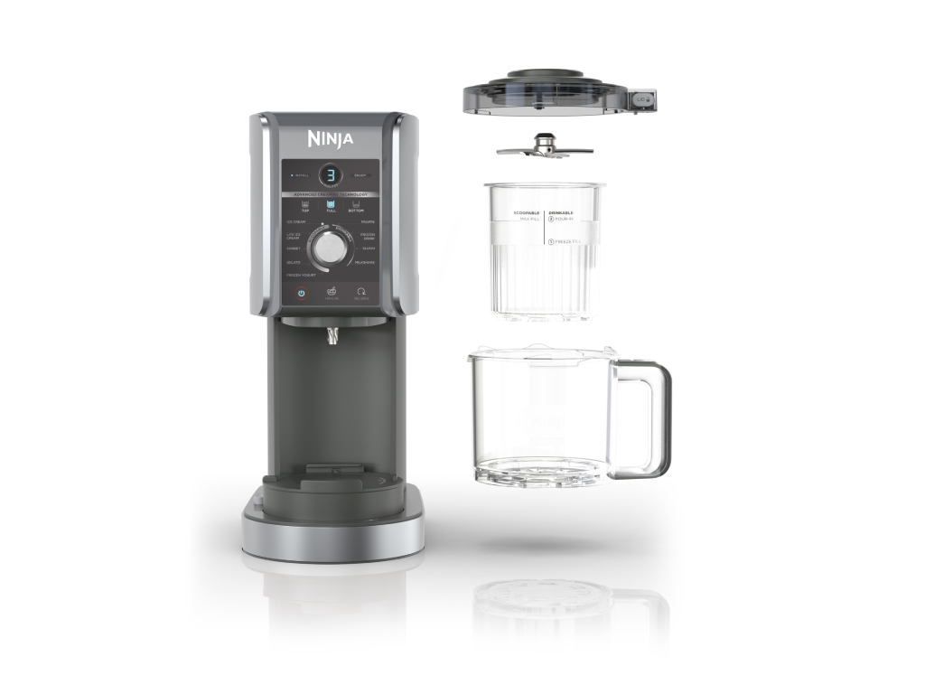 Ninja aparat za sladoled10 programa, 4 funkcije, 50% veci kapac. snaga 800W, kapac. 709ml