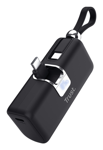 Trust PACTO 5000mAh powerbank, džepna verzija, crni
