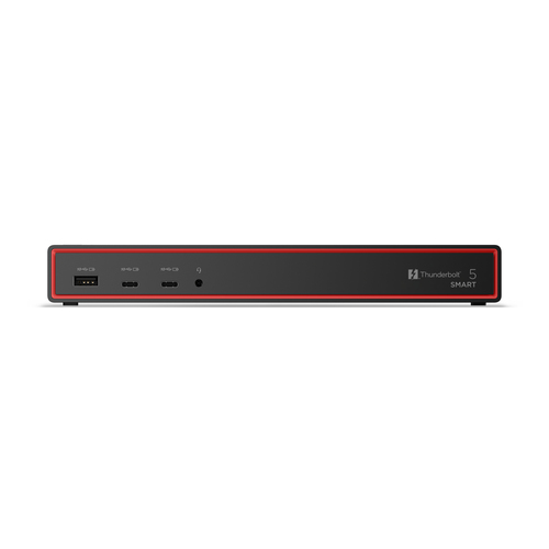 Lenovo ThinkPad Thunderbolt 5 Smart Dock 7500, Thunderbolt 5 docking station, 2x Thunderbolt 5, 2x USB-C 3.2 Gen 2, 3x USB 3.2 Gen 2, 2x DisplayPort 2.1, 1x HDMI 2.1, 1x RJ45 2.5GbE, 1x Audio Combo Jack, up to 180W PD 3.1, 265W Power Adapter, 3Yr