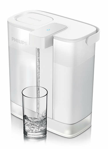 PHILIPS instant water filter jug AWP2980WH/24, rechargeable, Micro X-Clean Instant, white